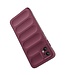 SoFetch Bordeaux Rood Krasbestendig Raster TPU Hoesje voor de Motorola G32