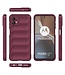 SoFetch Bordeaux Rood Krasbestendig Raster TPU Hoesje voor de Motorola G32