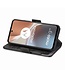 CASENEO Zwart RFID Zakelijk Bookcase Hoesje voor de Motorola G32