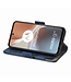 CASENEO Donkerblauw RFID Zakelijk Bookcase Hoesje voor de Motorola G32