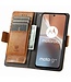 CASENEO Lichtbruin RFID Zakelijk Bookcase Hoesje voor de Motorola G32