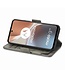 CASENEO Grijs RFID Zakelijk Bookcase Hoesje voor de Motorola G32