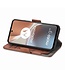 CASENEO Donkerbruin RFID Zakelijk Bookcase Hoesje voor de Motorola G32