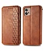 SoFetch Bruin Magnetisch Ruiten Bookcase Hoesje voor de Motorola G32
