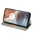 SoFetch Grijs Magnetisch Ruiten Bookcase Hoesje voor de Motorola G32