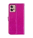 SoFetch Roze Glitter Bookcase Hoesje voor de Motorola G32