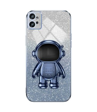 SoFetch Blauw Houder Astronaut Hybride Hoesje Motorola G32