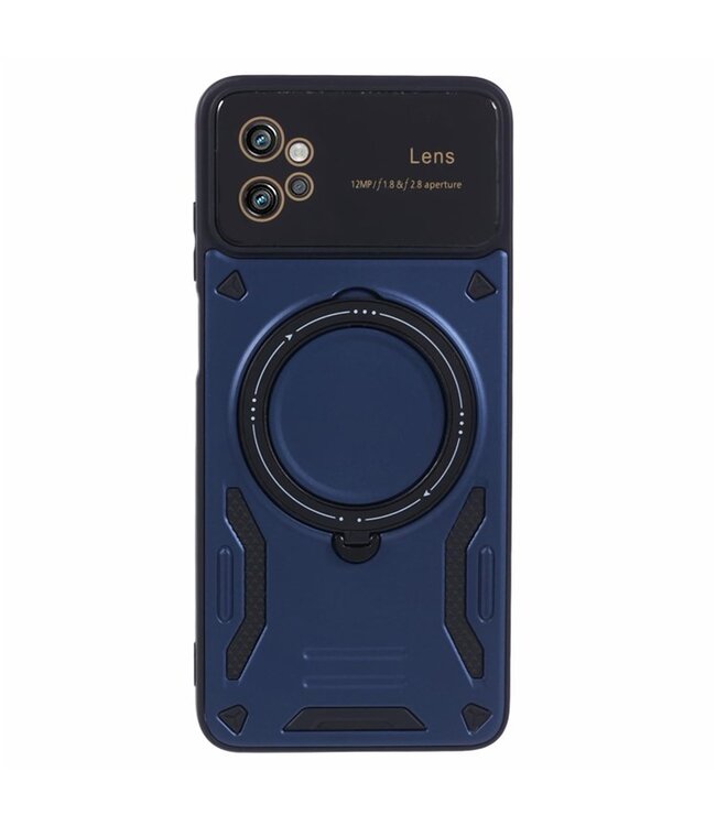 SoFetch Blauw MagSafe Ring Houder Hybride Hoesje voor de Motorola G32