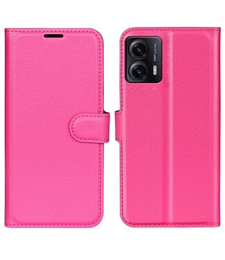 SoFetch Roze Litchee Bookcase Hoesje Motorola G53