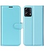 SoFetch Blauw Litchee Bookcase Hoesje voor de Motorola G53