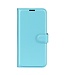 SoFetch Blauw Litchee Bookcase Hoesje voor de Motorola G53