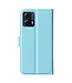 SoFetch Blauw Litchee Bookcase Hoesje voor de Motorola G53