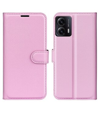 SoFetch Roze Litchee Bookcase Hoesje Motorola G53