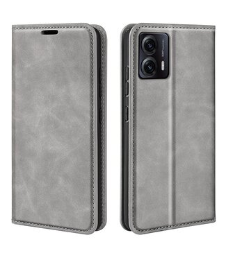 SoFetch Grijs Magnetisch Zacht Bookcase Hoesje Motorola G53