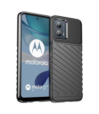 SoFetch Zwart Bandstructuur TPU Hoesje Motorola G53