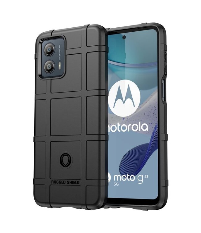 SoFetch Zwart Raster TPU Hoesje voor de Motorola G53