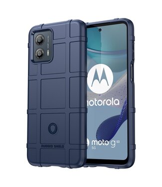 SoFetch Blauw Raster TPU Hoesje Motorola G53