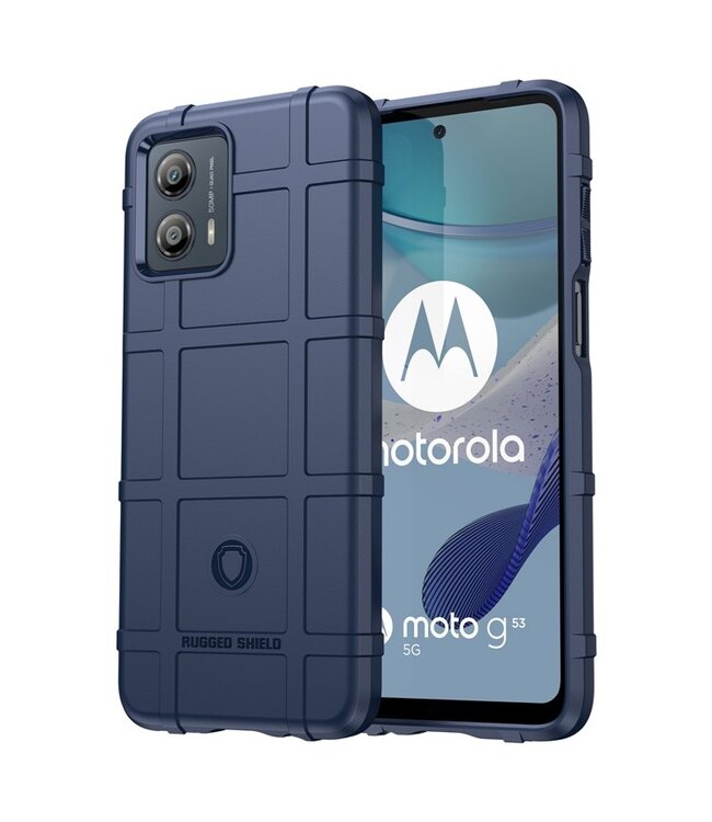 SoFetch Blauw Raster TPU Hoesje voor de Motorola G53