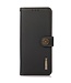 Khazneh Zwart RFID Drukknoop Bookcase Hoesje voor de Motorola G53