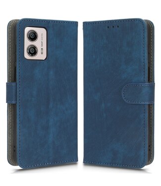 SoFetch Blauw RFID Modern Bookcase Hoesje Motorola G53