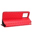 SoFetch Rood Ruiten Bookcase Hoesje voor de Motorola G53