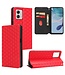 SoFetch Rood Ruiten Bookcase Hoesje voor de Motorola G53