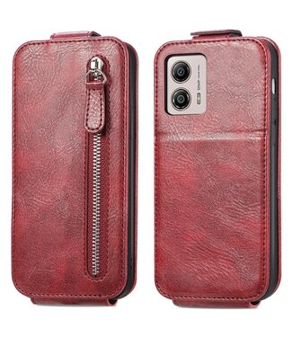 SoFetch Rood Stijlvol Flipcase Hoesje Motorola G53