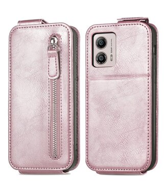 SoFetch Rosegoud Stijlvol Flipcase Hoesje Motorola G53