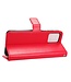 SoFetch Rood Glad Bookcase Hoesje met Polsbandje voor de Motorola G53