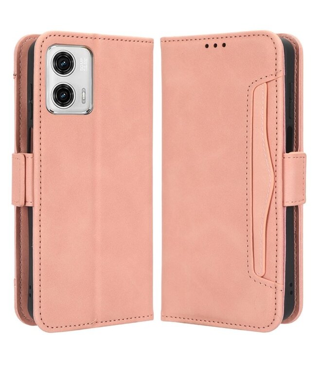 SoFetch Roze Pasjeshouder Bookcase Hoesje voor de Motorola G53