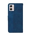 SoFetch Blauw Geometrisch Bookcase Hoesje met Polsbandje voor de Motorola G53