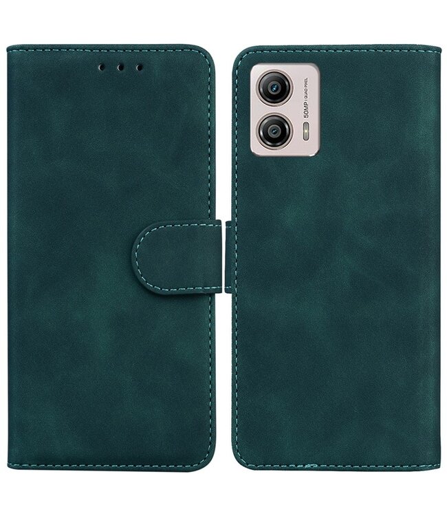 SoFetch Groen Effen Bookcase Hoesje voor de Motorola G53