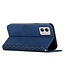 SoFetch Saffierblauw Ruiten Bookcase Hoesje voor de Motorola G53