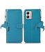 SoFetch Blauw RFID Effen Bookcase Hoesje voor de Motorola G53