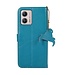 SoFetch Blauw RFID Effen Bookcase Hoesje voor de Motorola G53