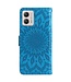 SoFetch Blauw Mandala Bookcase Hoesje met Polsbandje voor de Motorola G53