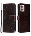 SoFetch Bruin Mandala Bookcase Hoesje met Polsbandje voor de Motorola G53
