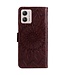 SoFetch Bruin Mandala Bookcase Hoesje met Polsbandje voor de Motorola G53