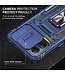 SoFetch Navy Blauw Lensbescherming Houder Hybride Hoesje voor de Motorola G53