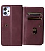 SoFetch Bordeaux Rood Elegant Bookcase Hoesje voor de Motorola G53