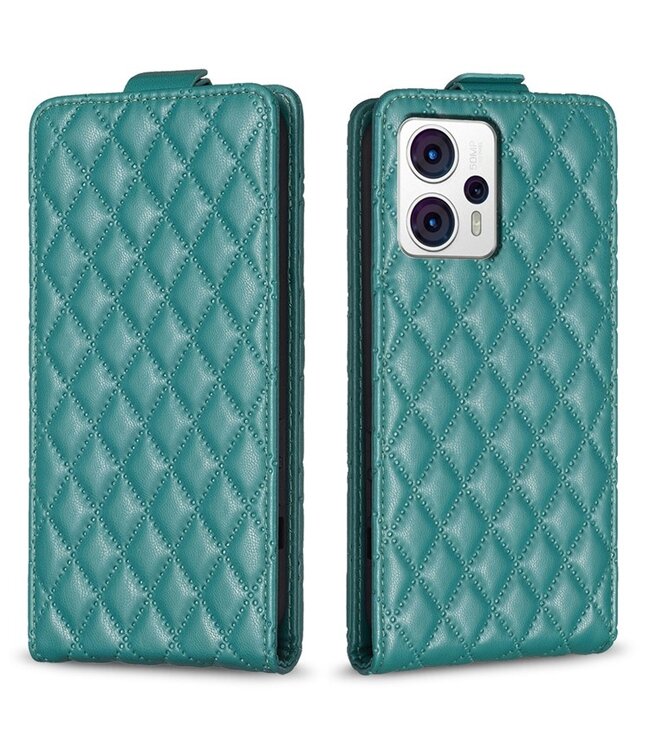 SoFetch Groen Ruiten Flipcase Hoesje voor de Motorola G53