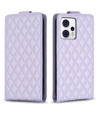 SoFetch Paars Ruiten Flipcase Hoesje Motorola G53