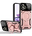 SoFetch Rosegoud Houder Modern Hybride Hoesje met Polsbandje voor de Motorola G53