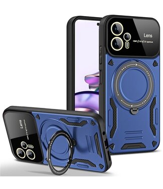 SoFetch Blauw Houder Modern Hybride Hoesje Motorola G53