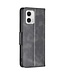 SoFetch Zwart Zakelijk Bookcase Hoesje voor de Motorola G73