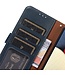Khazneh Blauw RFID Litchee Bookcase Hoesje voor de Motorola G73