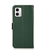 Khazneh Groen Litchee Bookcase Hoesje voor de Motorola G73