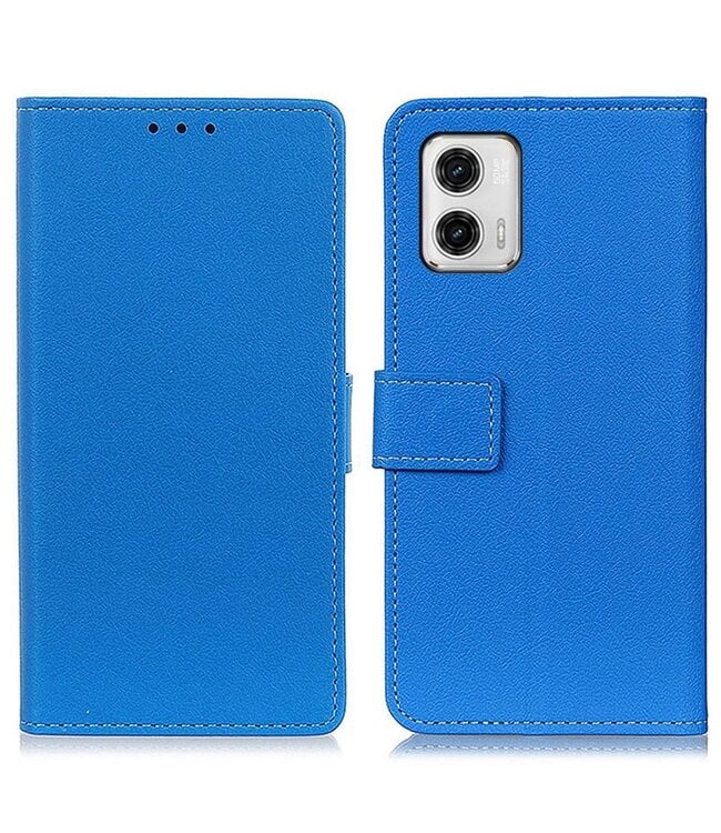 SoFetch Blauw Modern Bookcase Hoesje voor de Motorola G73