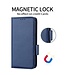 SoFetch Donkerblauw Magnetisch Litchee Bookcase Hoesje voor de Motorola G73