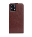 SoFetch Bruin Glad Flipcase Hoesje voor de Motorola G73